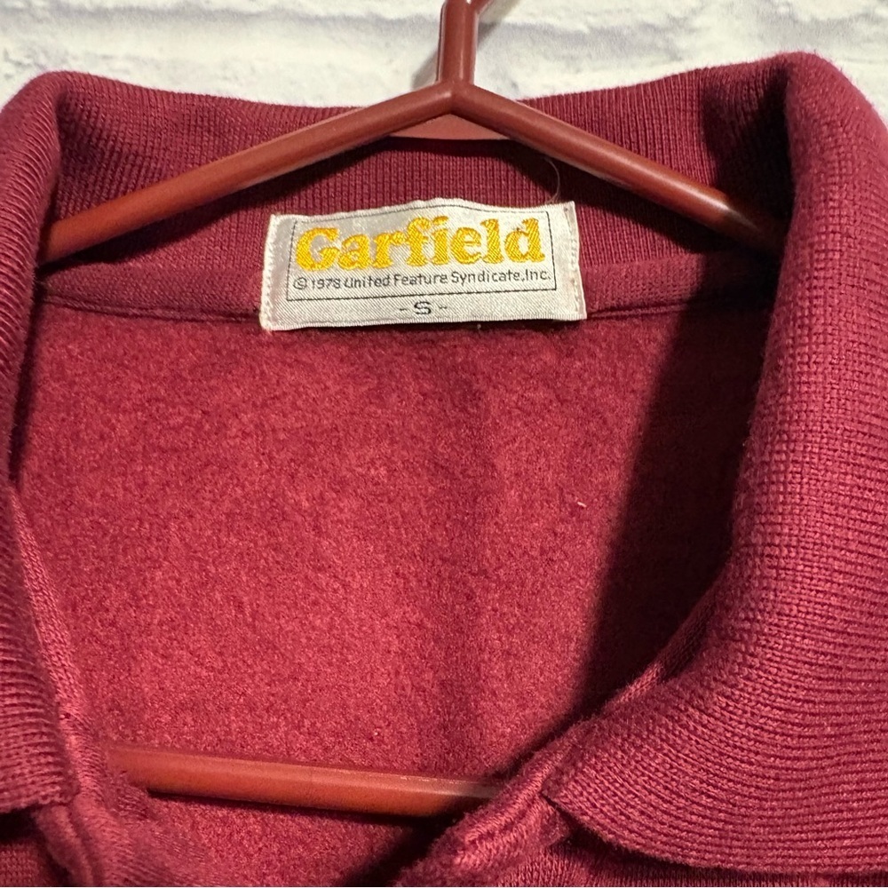 Vintage Rare Garfield Polo Sweatshirt Small - Picture 5 of 9